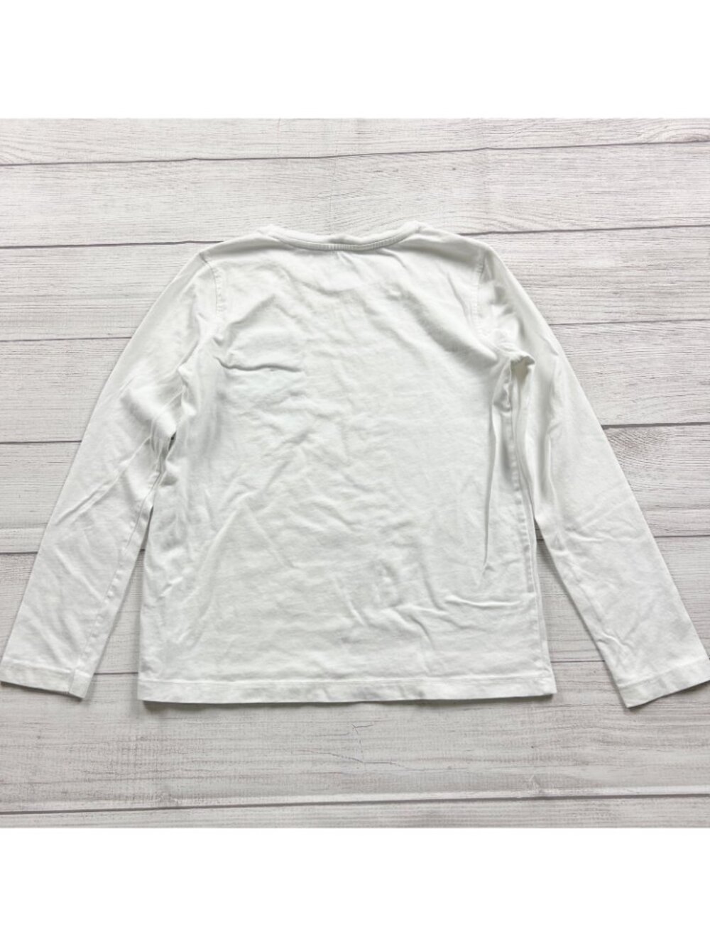 Vineyard Vines Girls White Long Sleeve Crewneck Shirt Striped Pocket Large 14 - Picture 3 of 3